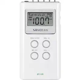 Sangean - AM/FM Pocket Radio - White