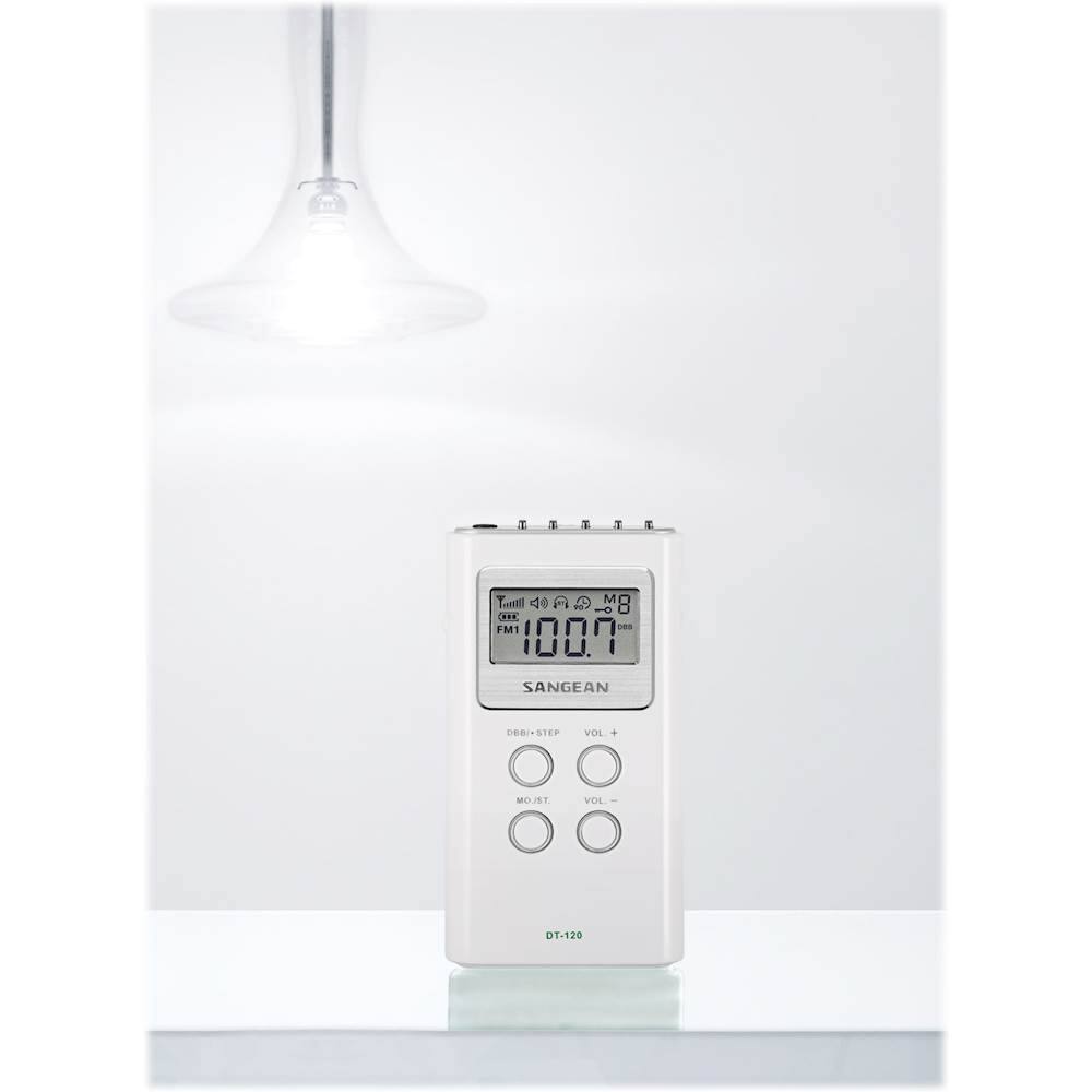 Alt View 1. Sangean - AM/FM Pocket Radio - White.