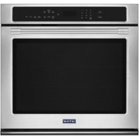 Maytag - 27" Built-In Single Electric Convection Wall Oven - Stainless steel - Front_Zoom