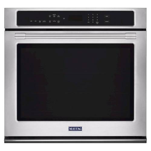 Maytag - 30" Built-In Single Electric Convection Wall Oven - Stainless Steel