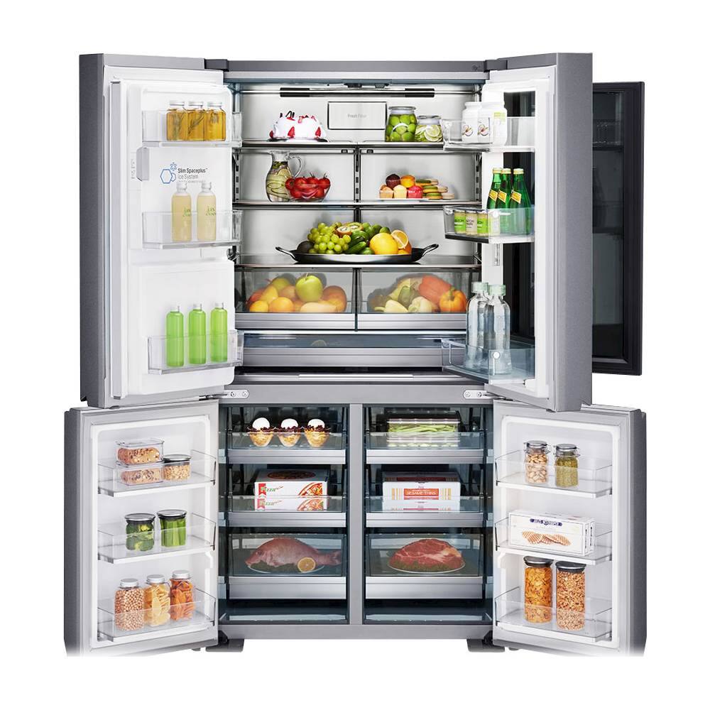 Alt View 2. LG - SIGNATURE 31 cu. ft. InstaView Door-in-Door Smart Wi-Fi Enabled Refrigerator - Textured Steel.