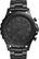 Front. Fossil - Q Nate Hybrid Smartwatch 50mm Stainless Steel - Black.