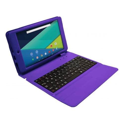 Angle. Visual Land - Prestige Elite 8QI - 8" - Tablet - 16GB - With Keyboard - Purple.
