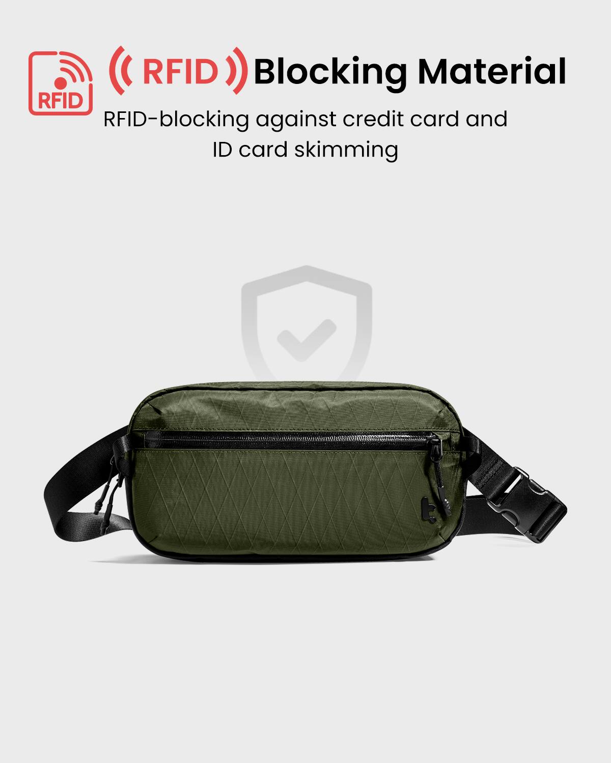 RFID Blocking Material: RFID-blocking against credit card and ID card skimming.