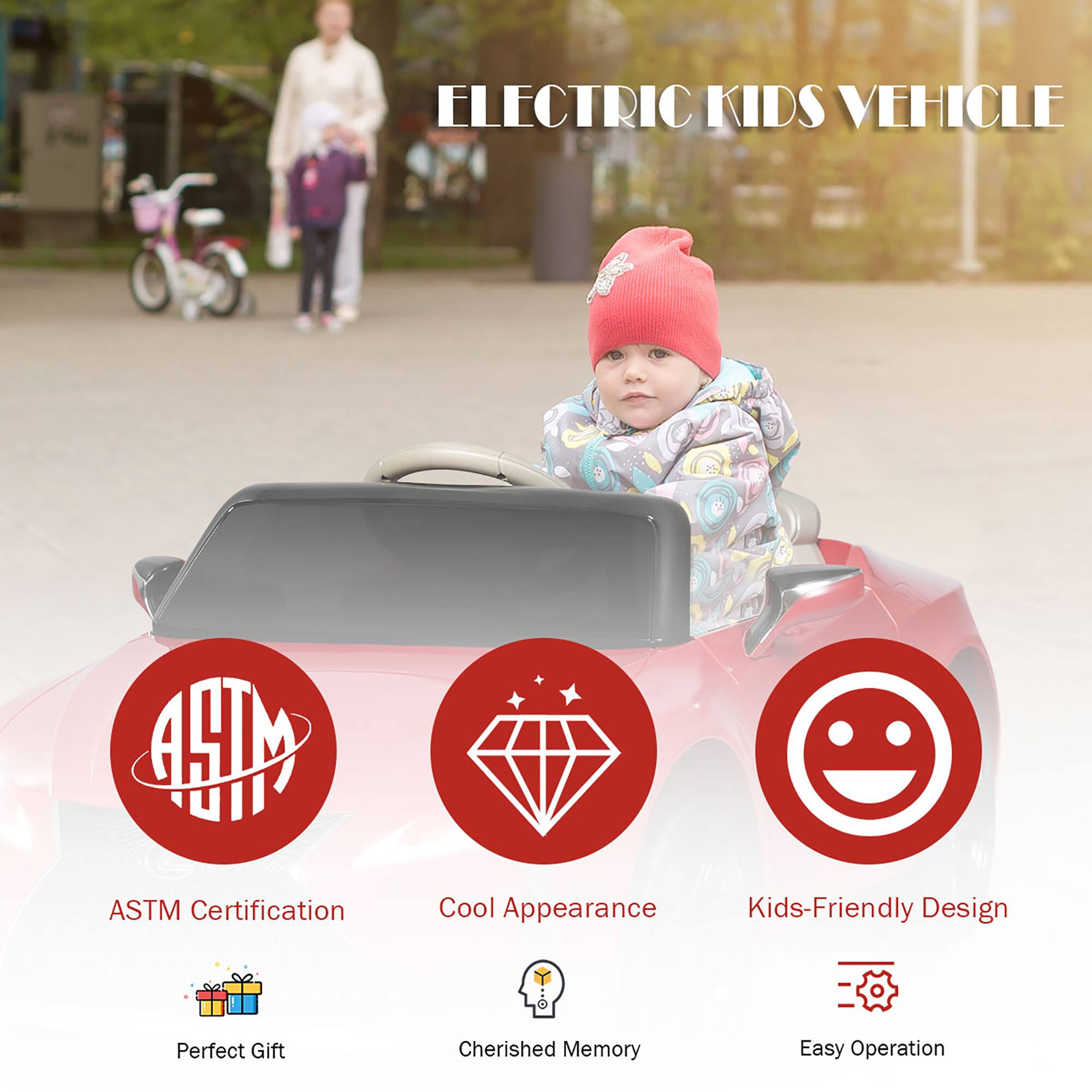 ELECTRIC KIDS VEHICLE

ASTM Certification
Cool Appearance
Kids-Friendly Design
Perfect Gift
Cherished Memory
Easy Operation