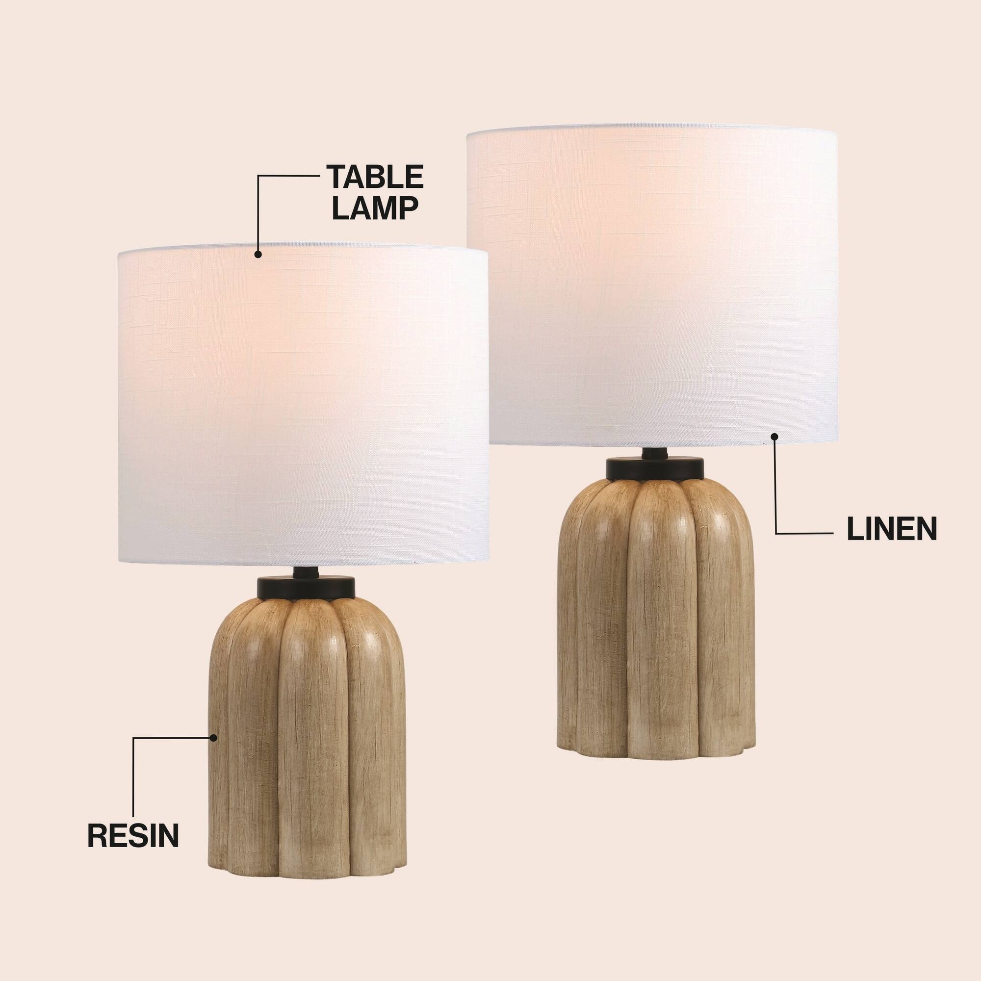 TABLE LAMP  
LINEN  
RESIN