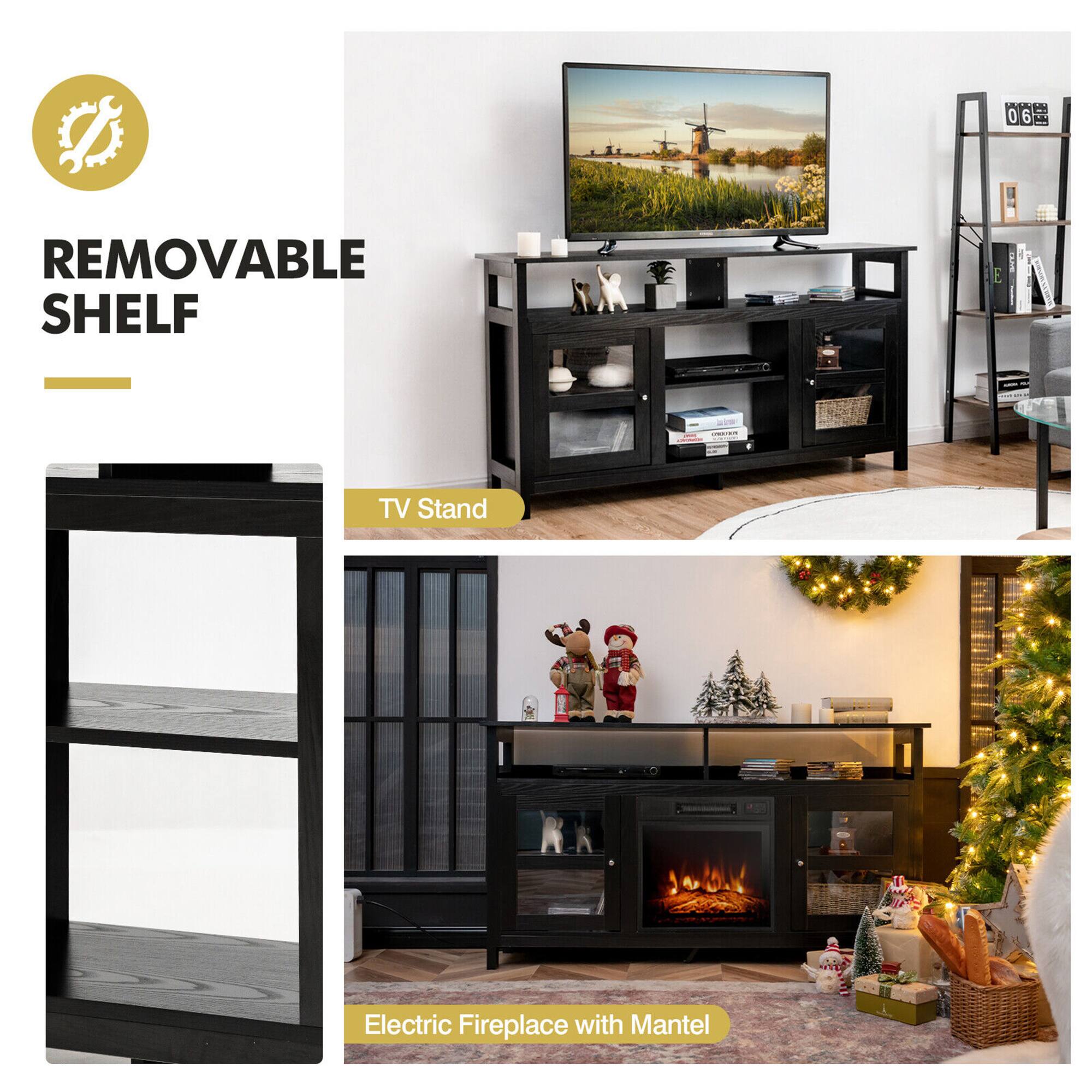 TV Stand
Electric Fireplace with Mantel
REMOVABLE SHELF