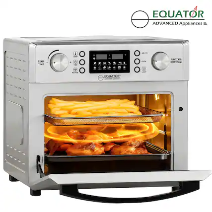 EQUATOR
ADVANCED Appliances
TEMP TIME
ROTATE
FUNCTION
START/STOP
AIR FRY
OVEN
LIGHT
EQUATOR