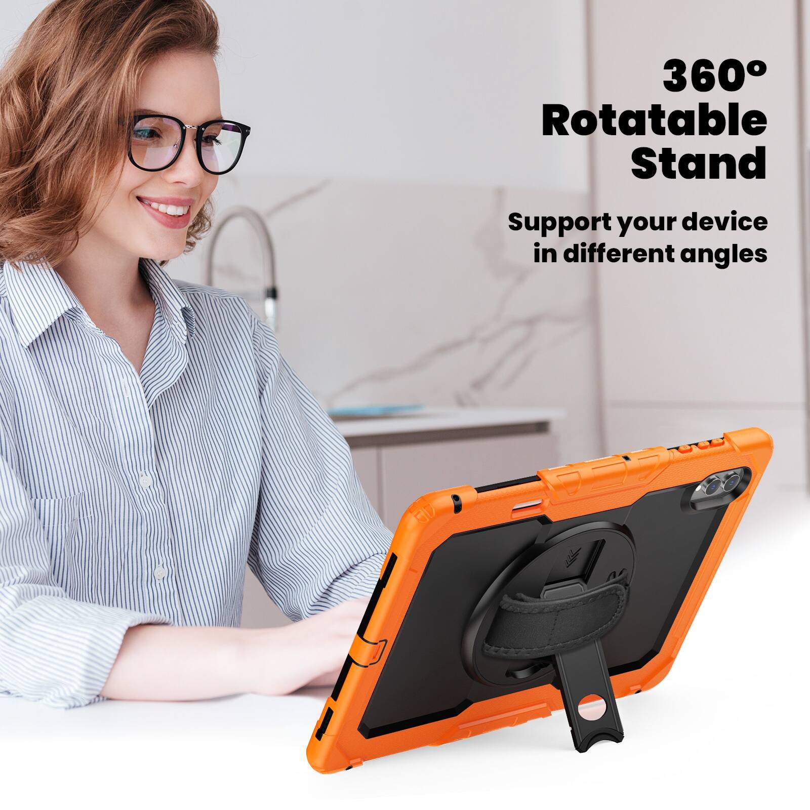 360° Rotatable Stand  
Support your device in different angles