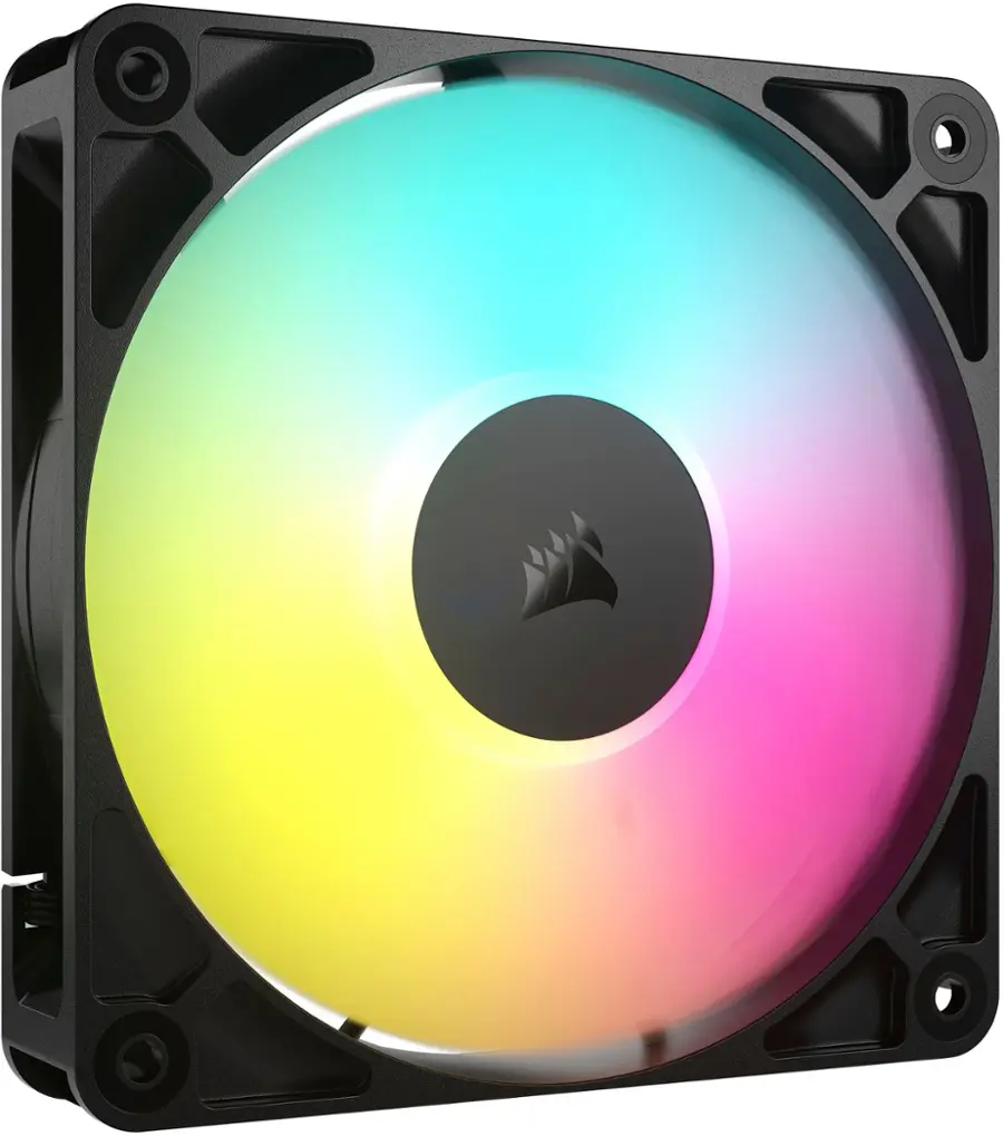 Alt View 16. CORSAIR - RS120 ARGB 120mm PWM Fans (3-pack) - Black.
