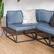 Alt View 20. Walker Edison - Modern Rockland 5-Piece Patio Sectional - Blue.