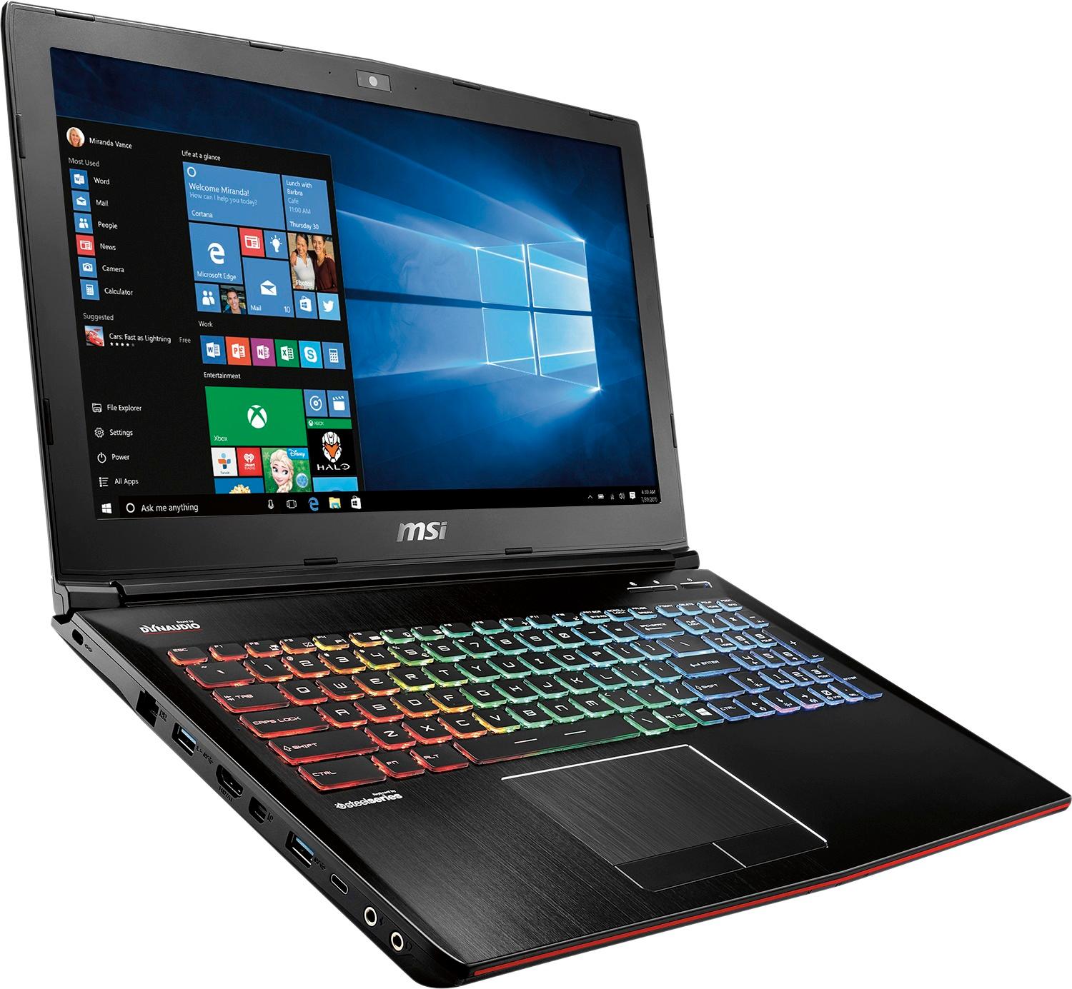 Best Buy: MSI 15.6" Laptop Intel Core i7 16GB Memory NVIDIA GeForce GTX