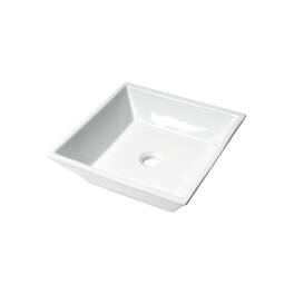Alfi - 17" Square Above Mount Ceramic Sink - White