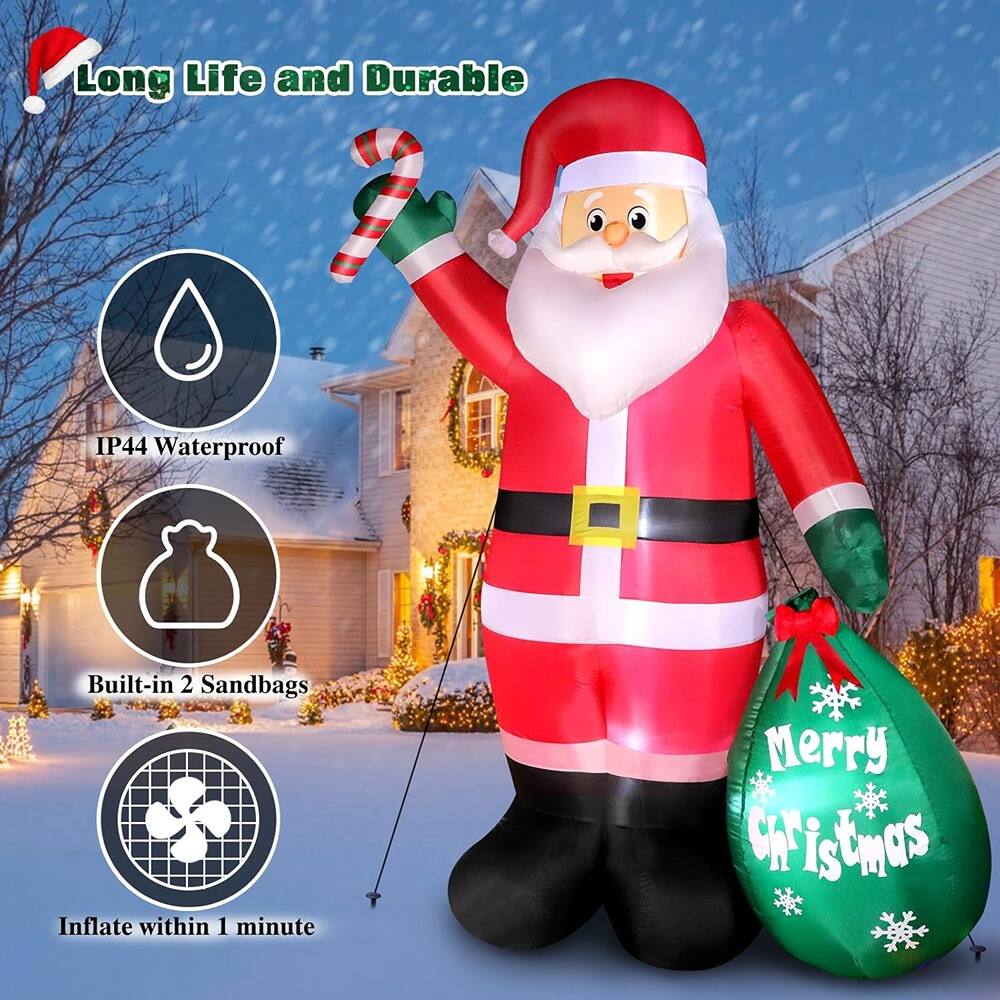- Long Life and Durable
- IP44 Waterproof
- Built-in 2 Sandbags
- Inflate within 1 minute
- Merry Christmas