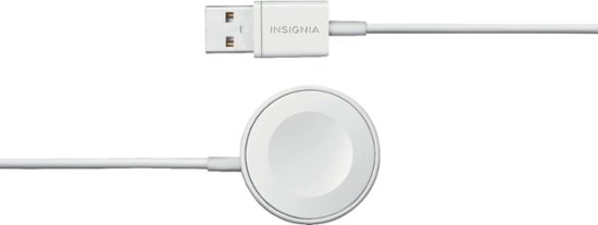 Front Zoom. Insignia™ - Apple Watch Magnetic Charging Cable (4') - White.