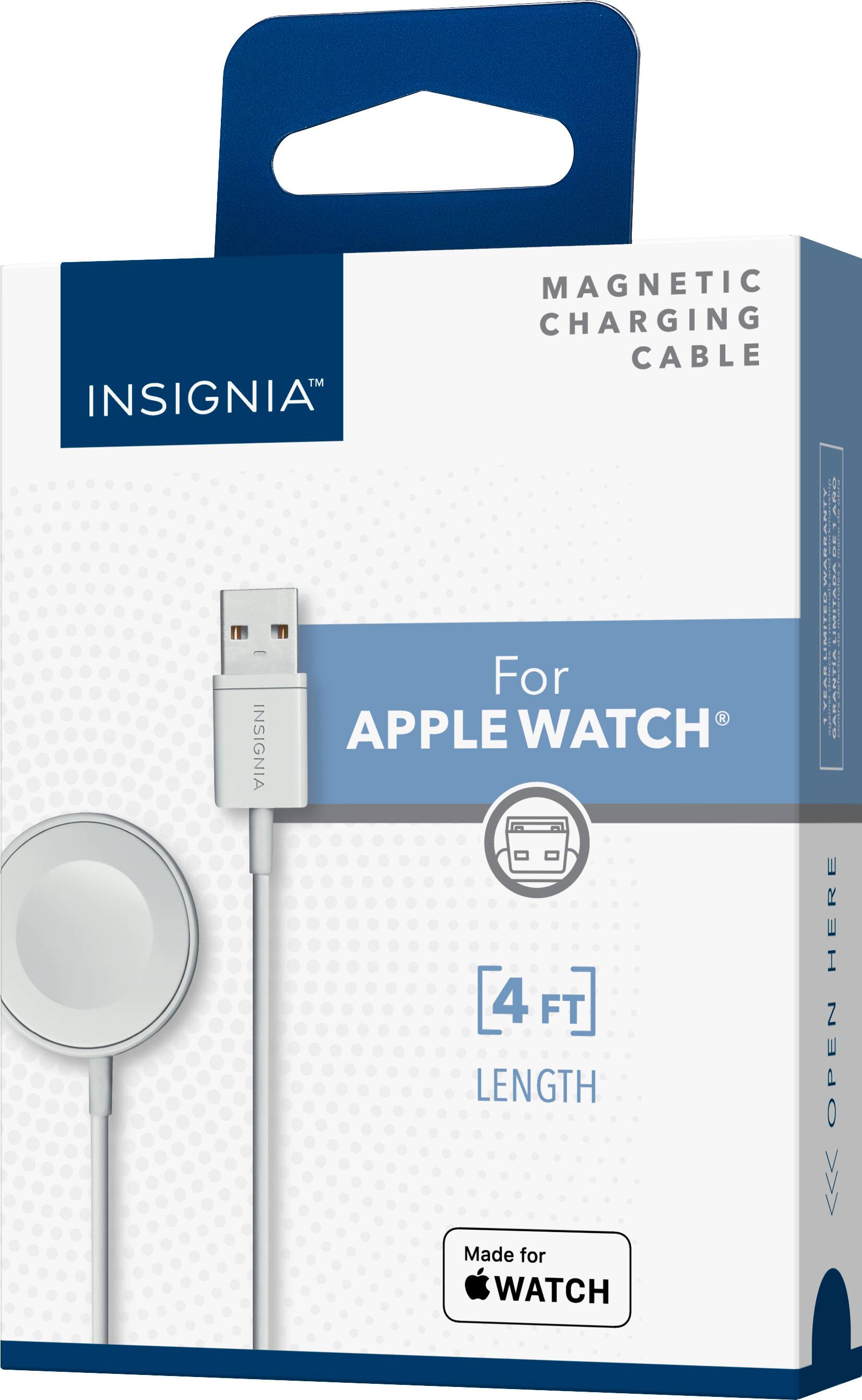 Alt View 11. Insignia™ - Apple Watch Magnetic Charging Cable (4') - White.