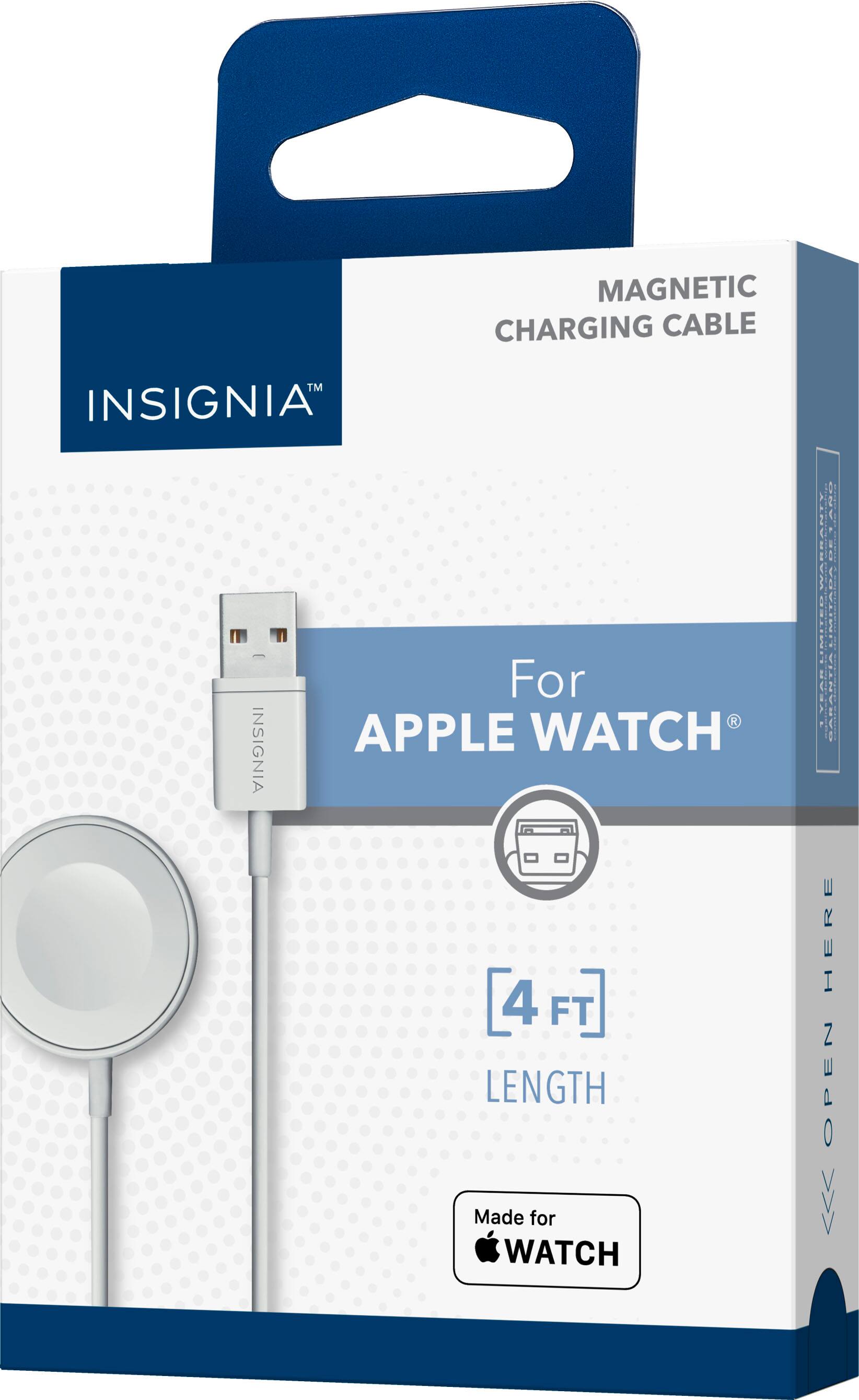 Alt View 12. Insignia™ - Apple Watch Magnetic Charging Cable (4') - White.
