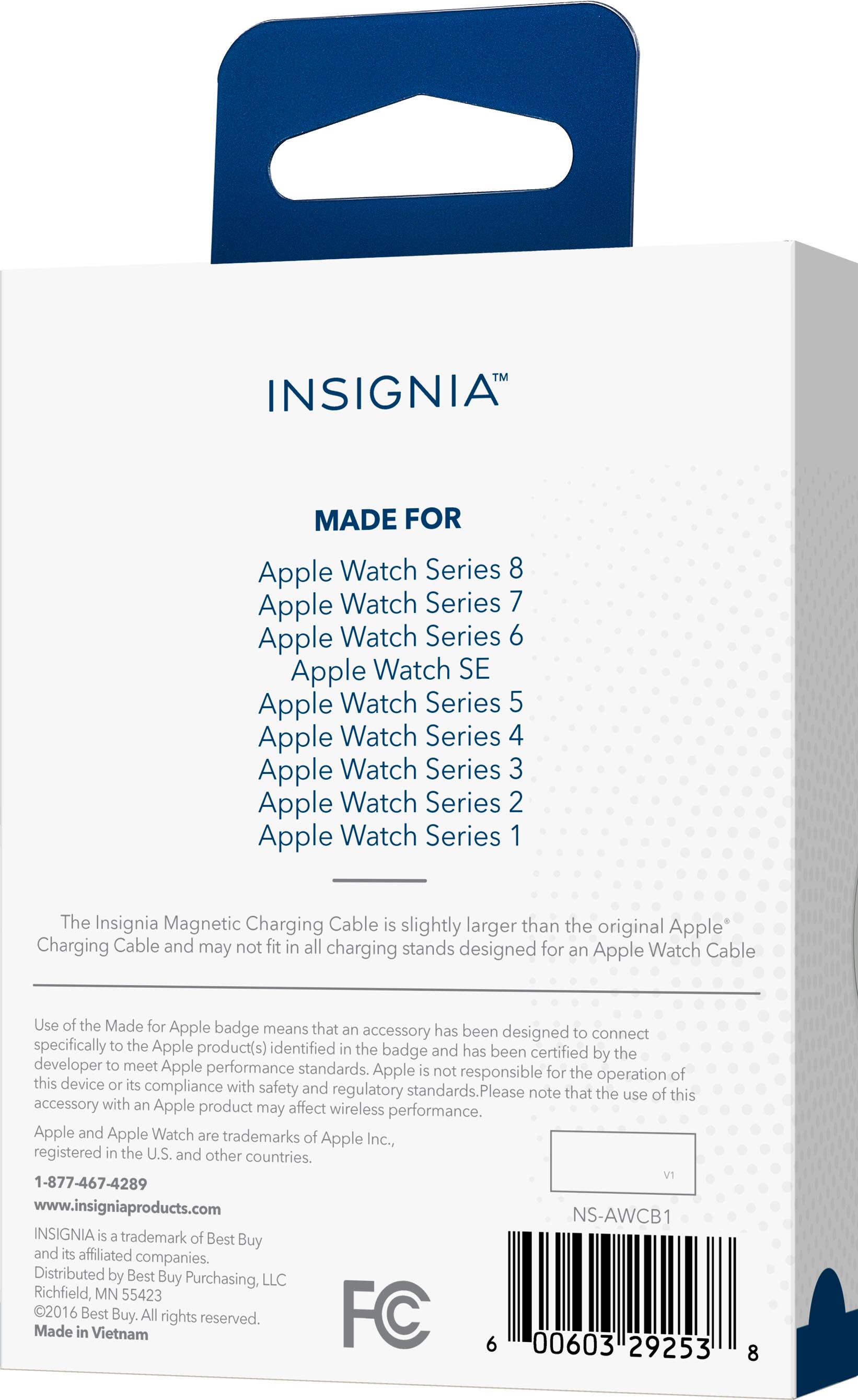 Alt View 13. Insignia™ - Apple Watch Magnetic Charging Cable (4') - White.