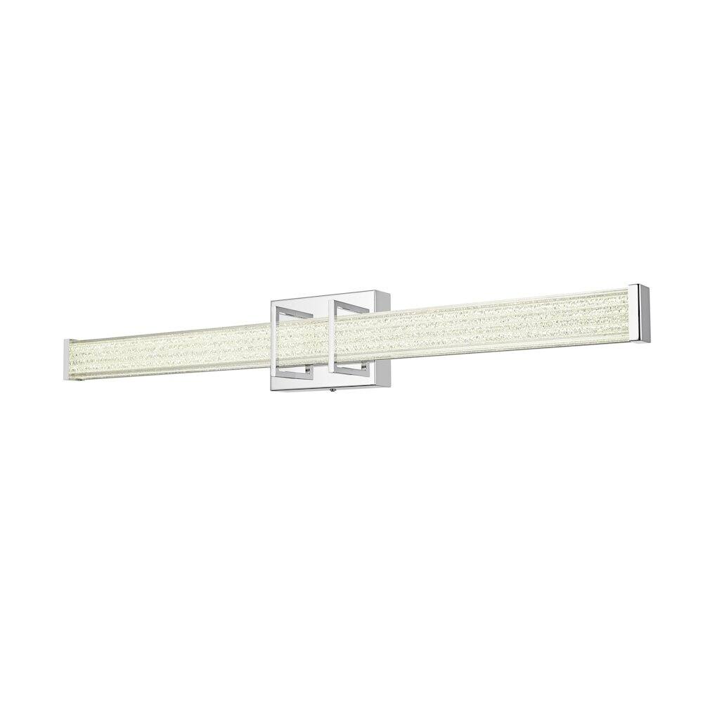Left. Living District - Ivaan 31 Inch Led Wall Sconce In Chrome - Chrome.