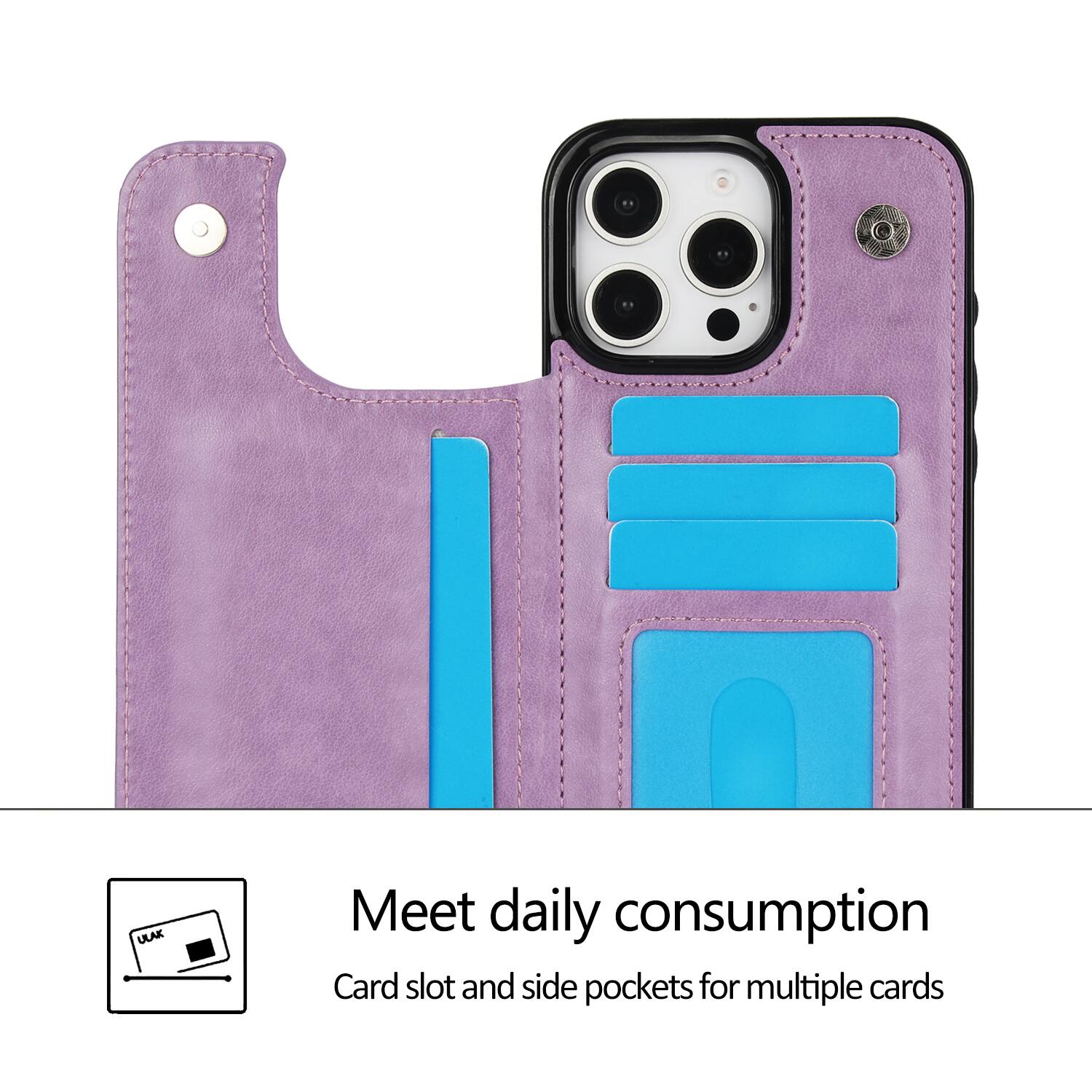 Meet daily consumption  
Card slot and side pockets for multiple cards