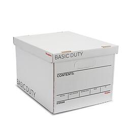 Staples - 65% Recycled Corrugated File Box Lift Off Lid, Letter/Legal Size/ 10/Pack - White/Black