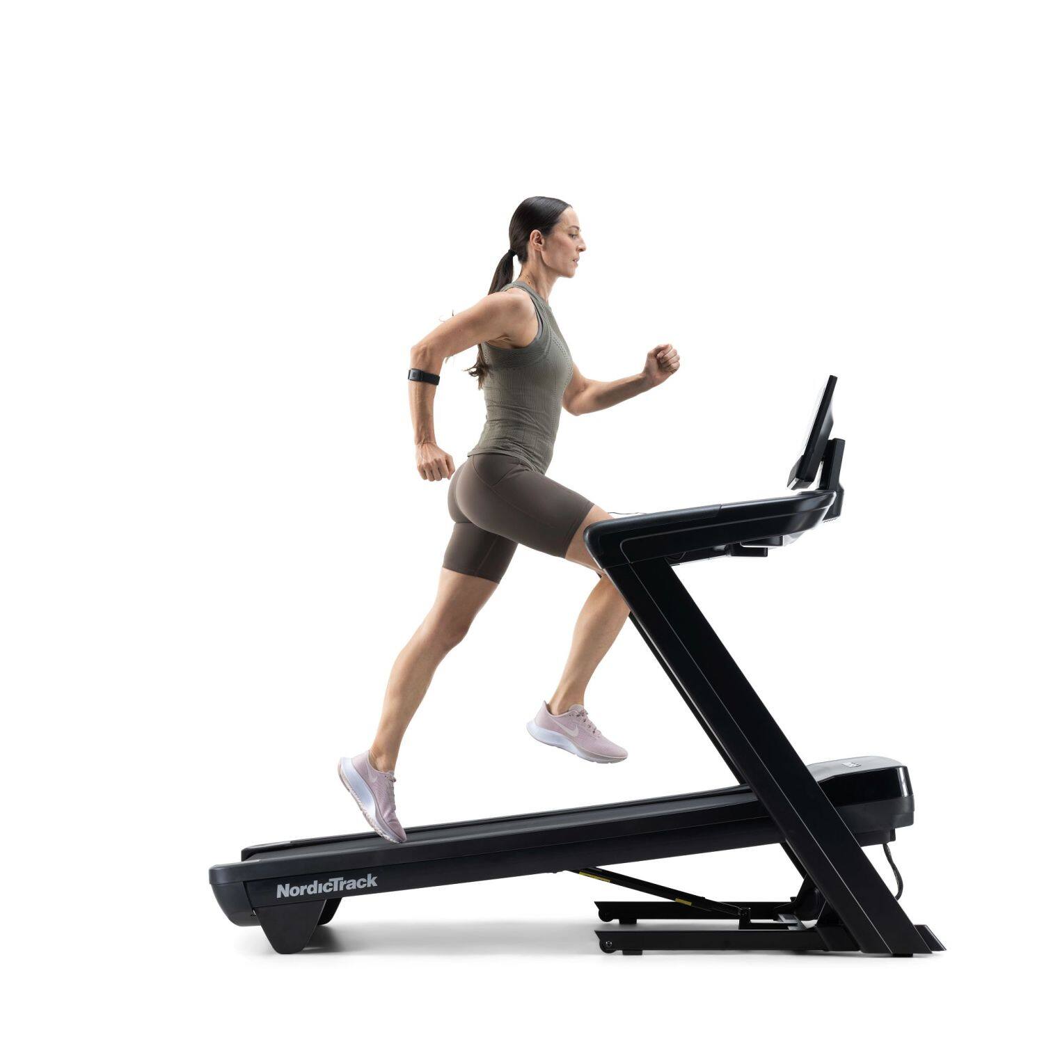 Alt View 8. NordicTrack - NordicTrack Commercial 1250 Treadmill with 10" Tilting Touchscreen - Black.