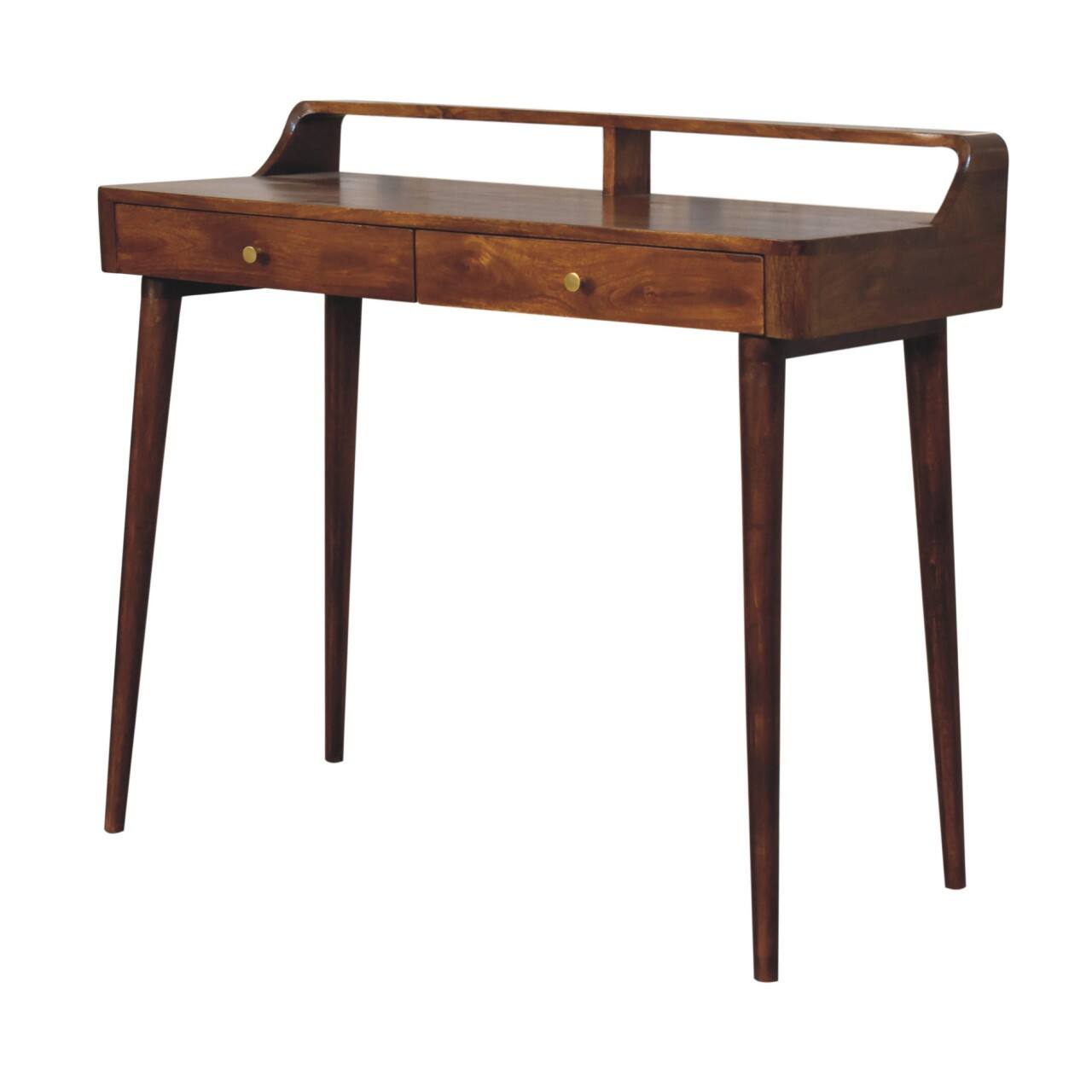 Left. Artisan Furniture - Elevated Chestnut Console Table - chestnut.
