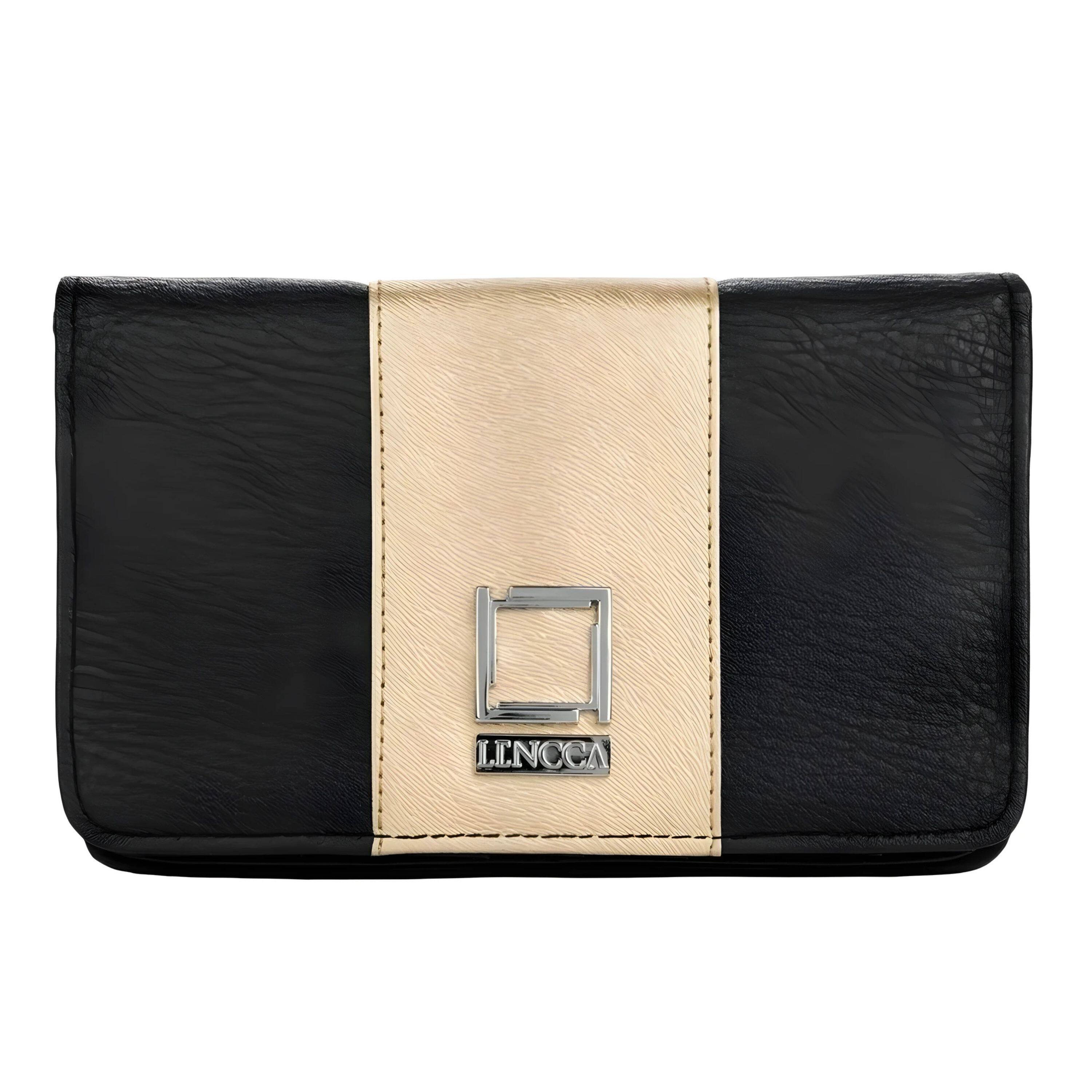 Angle. Kitcheniva - Women Phone Wallet Purse Crossbody Bag For Samsung Galaxy A35 5G Black/Gold - Black/Gold.