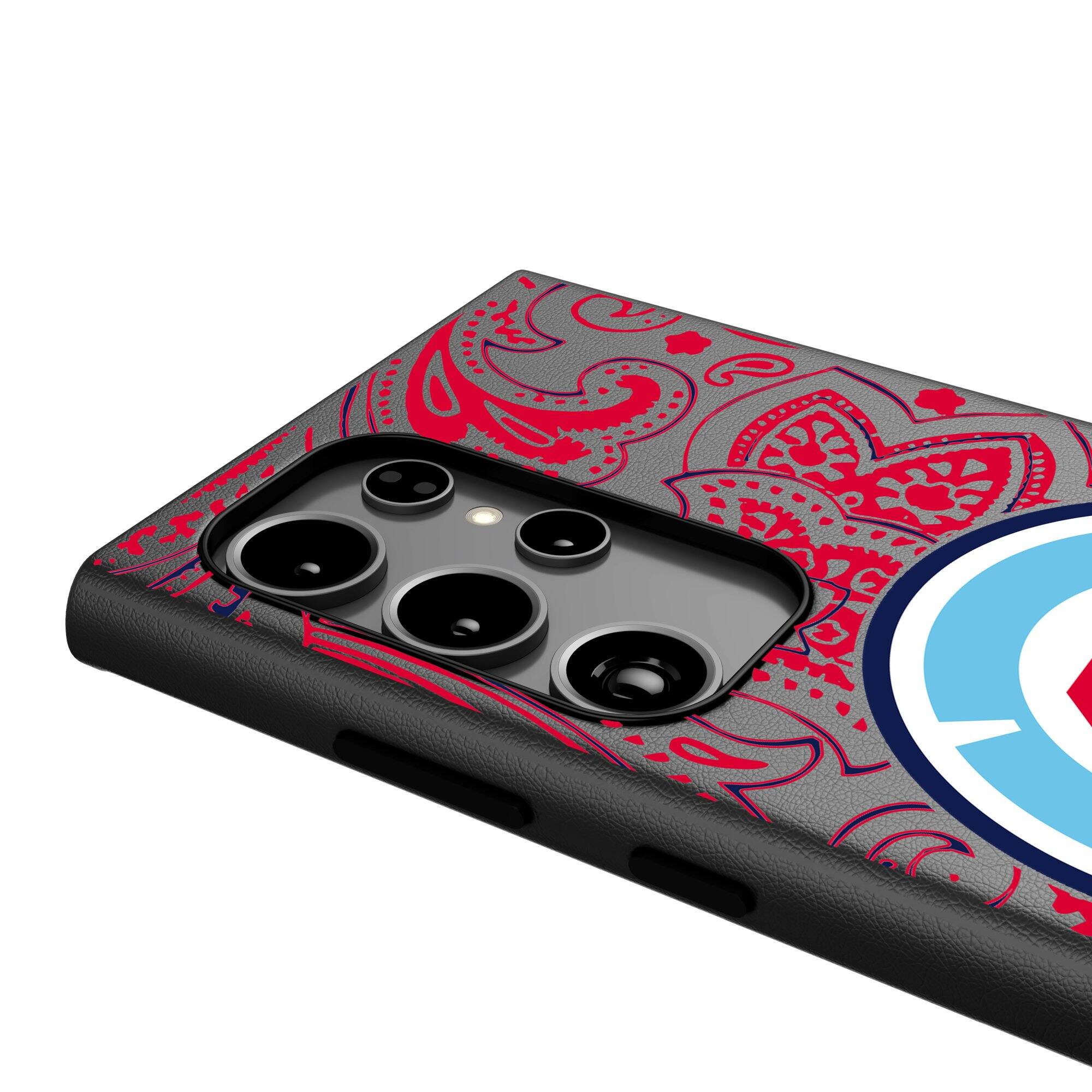 Alt View 3. Keyscaper - Black Chicago Fire Galaxy Magnetic Bump Case - S24 - Black.