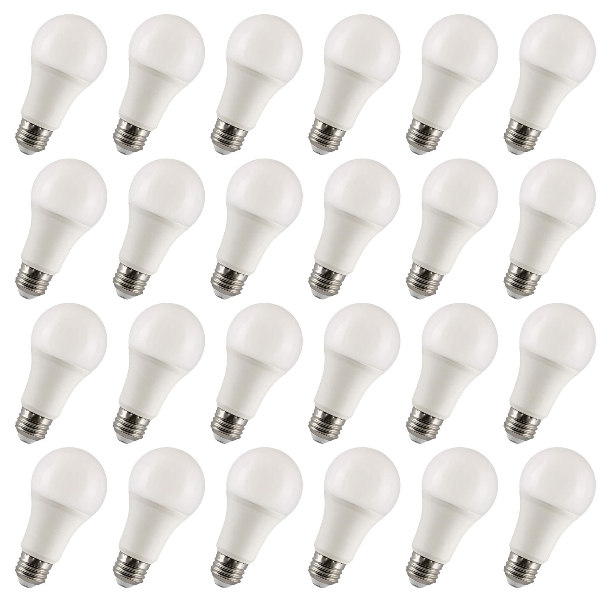 Front. VIRIBRIGHT - A19 LED Bulb, 9W, 810 Lumens, Dimmable, CEC T20, 90+ CRI, Daylight 5000K (24 Pack) - 4000K.