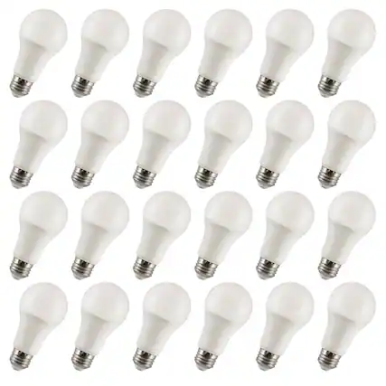 Front. VIRIBRIGHT - 60-Watt EQ A19 E26 LED Light Bulb, 4000K Cool White (24-Pack) - 4000K.
