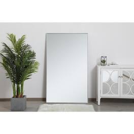 Elegant Decor - Metal frame rectangle mirror 36 inch in - Silver