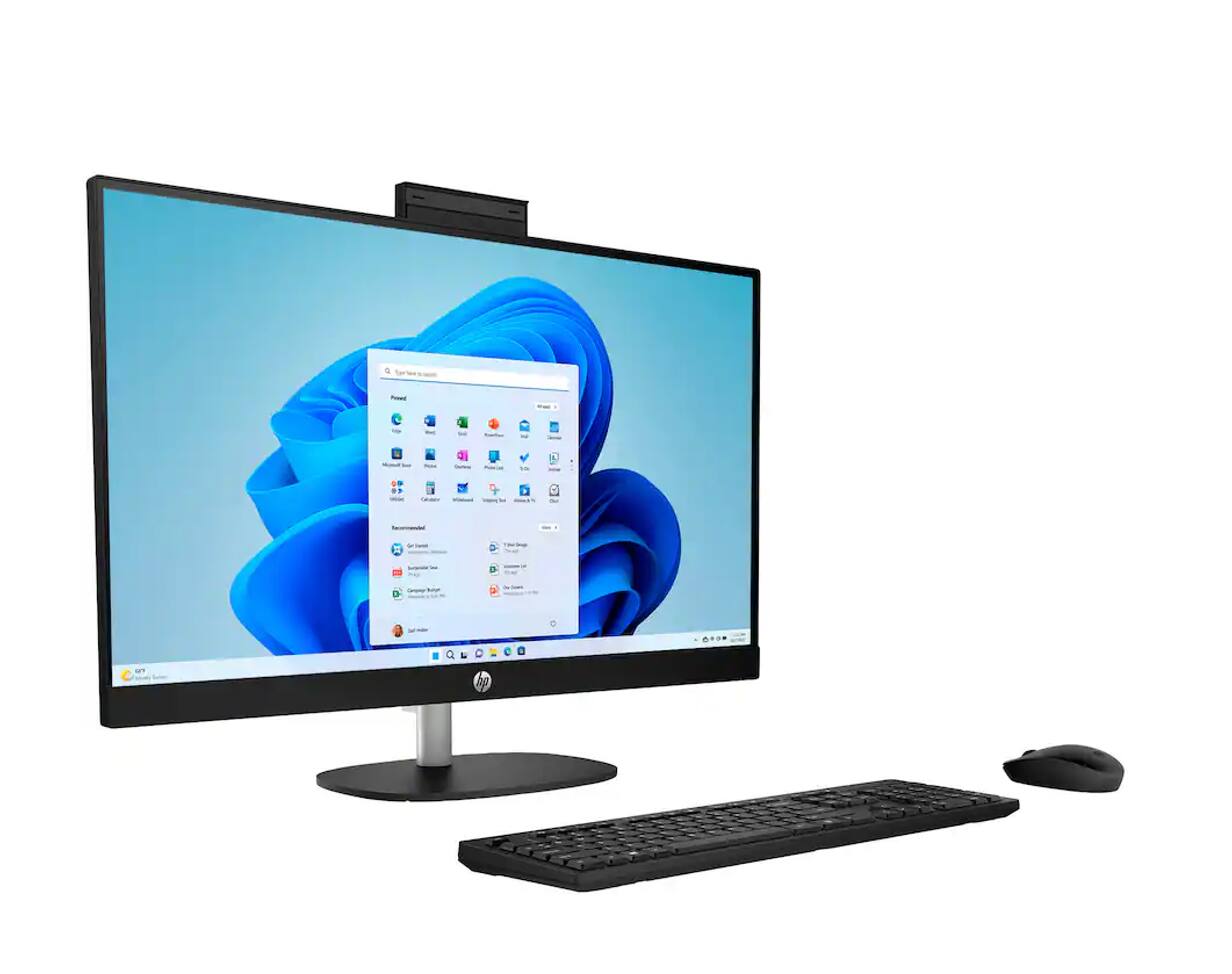 Alt View 7. HP - HP 27 All-in-One 27 FHD (AMD Ryzen 7 7730U, 64GB DDR4, 4TB PCIe SSD, AMD Radeon, Win 11 Pro) w/USB Hub - Jet Black.