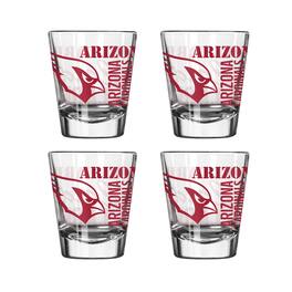 Logo Brands - Arizona Cardinals 4-Pack 2oz. Shot Glass Set - Multicolor