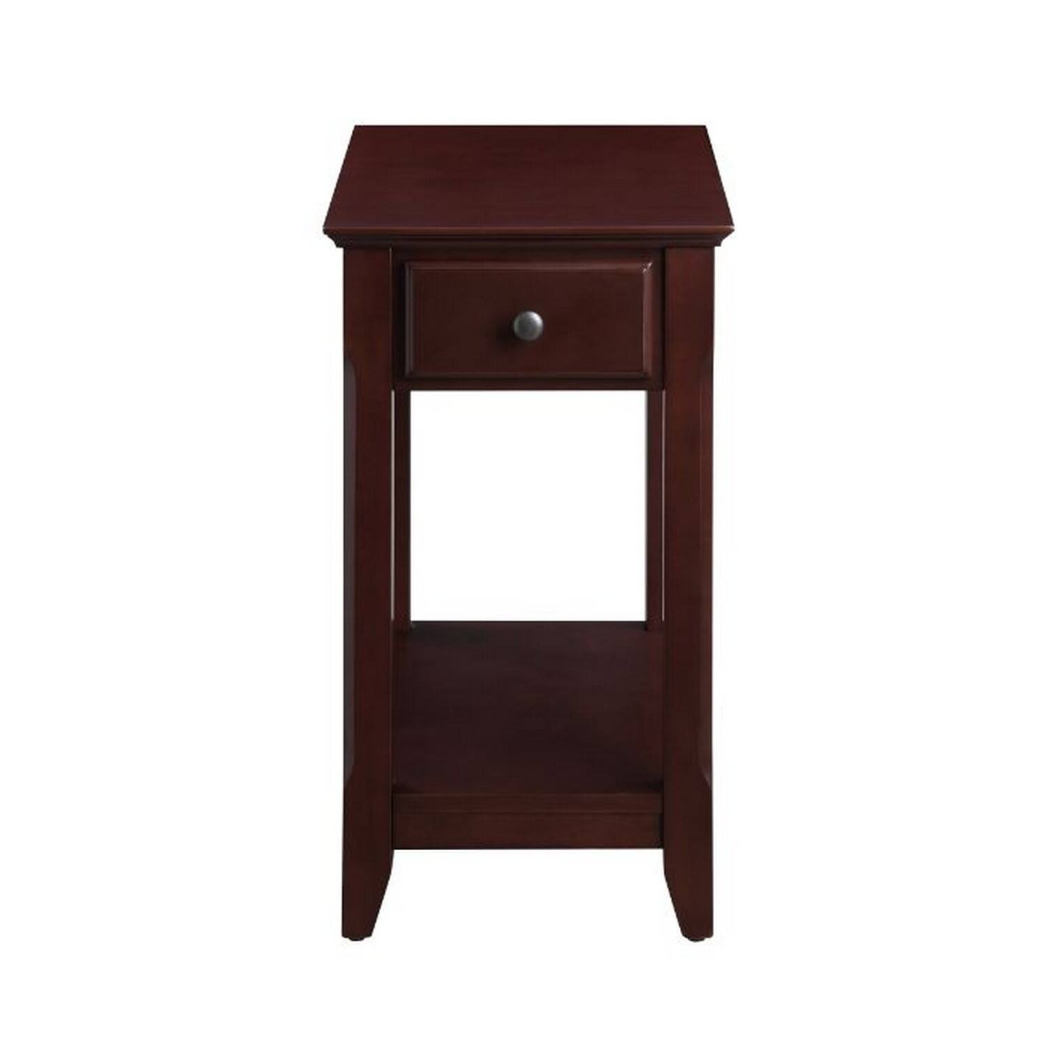 Alt View 1. Manhattan Lane - Accent Table with 1 Drawer and Bottom Shelf - Brown.