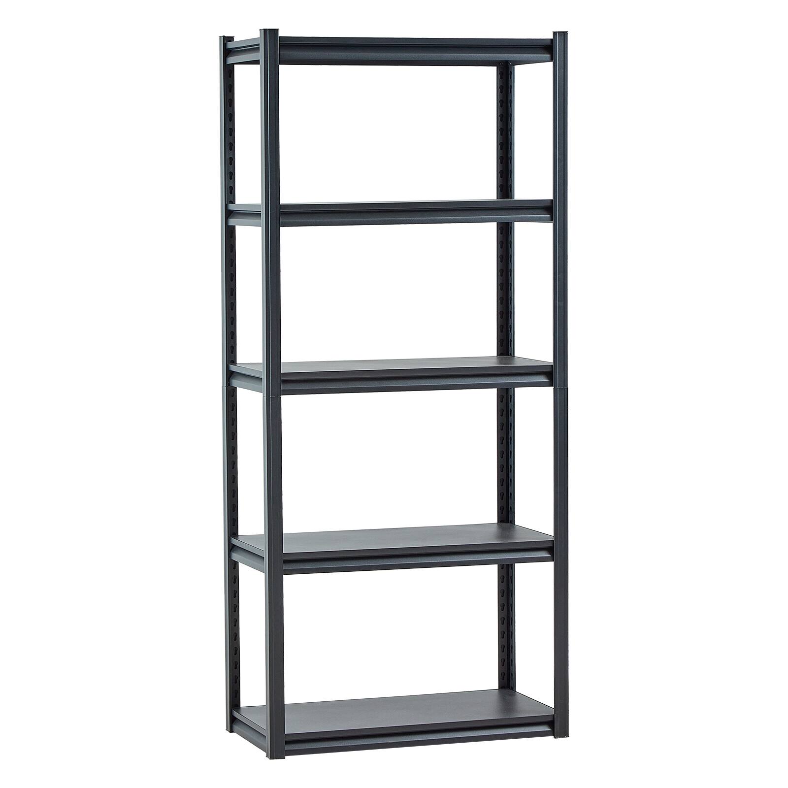 Alt View 5. VEVOR - Storage Shelves, 2000 lbs, 5 Tier Garage Storage Shelving, 16" D x 32" W x 72" H Adjustable Metal Shelves - Black.