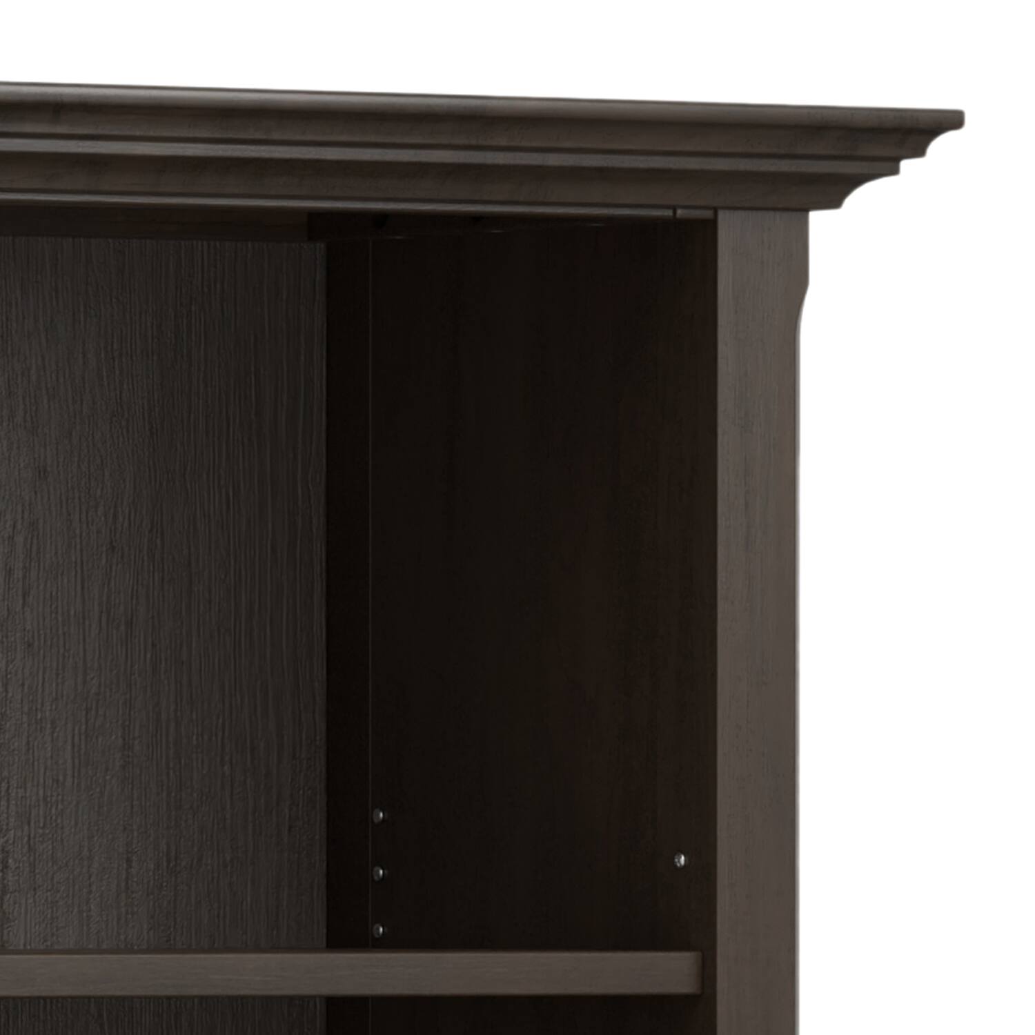 Alt View 8. Simpli Home - Amherst 24 inch Wide Solid Wood Transitional 5 Shelf Bookcase in Hickory Brown - Hickory Brown.