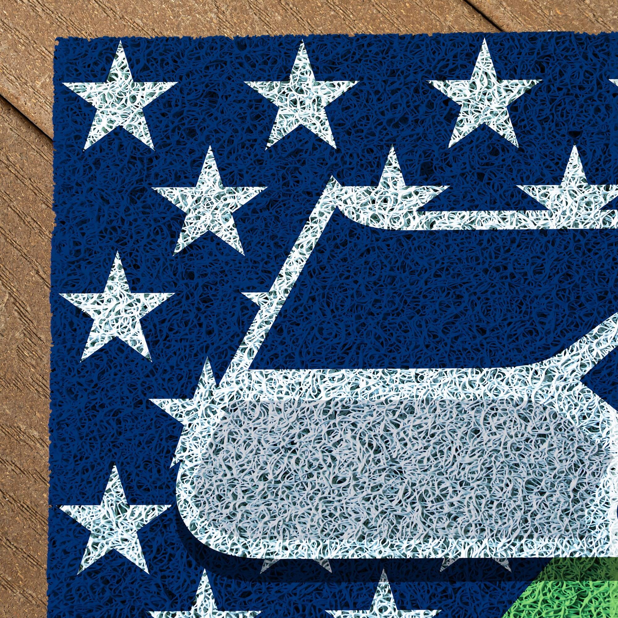 Alt View 2. Evergreen Enterprises - Seattle Seahawks 16" x 28" Stars & Stripes Patriotic Turf Mat - Multicolor.