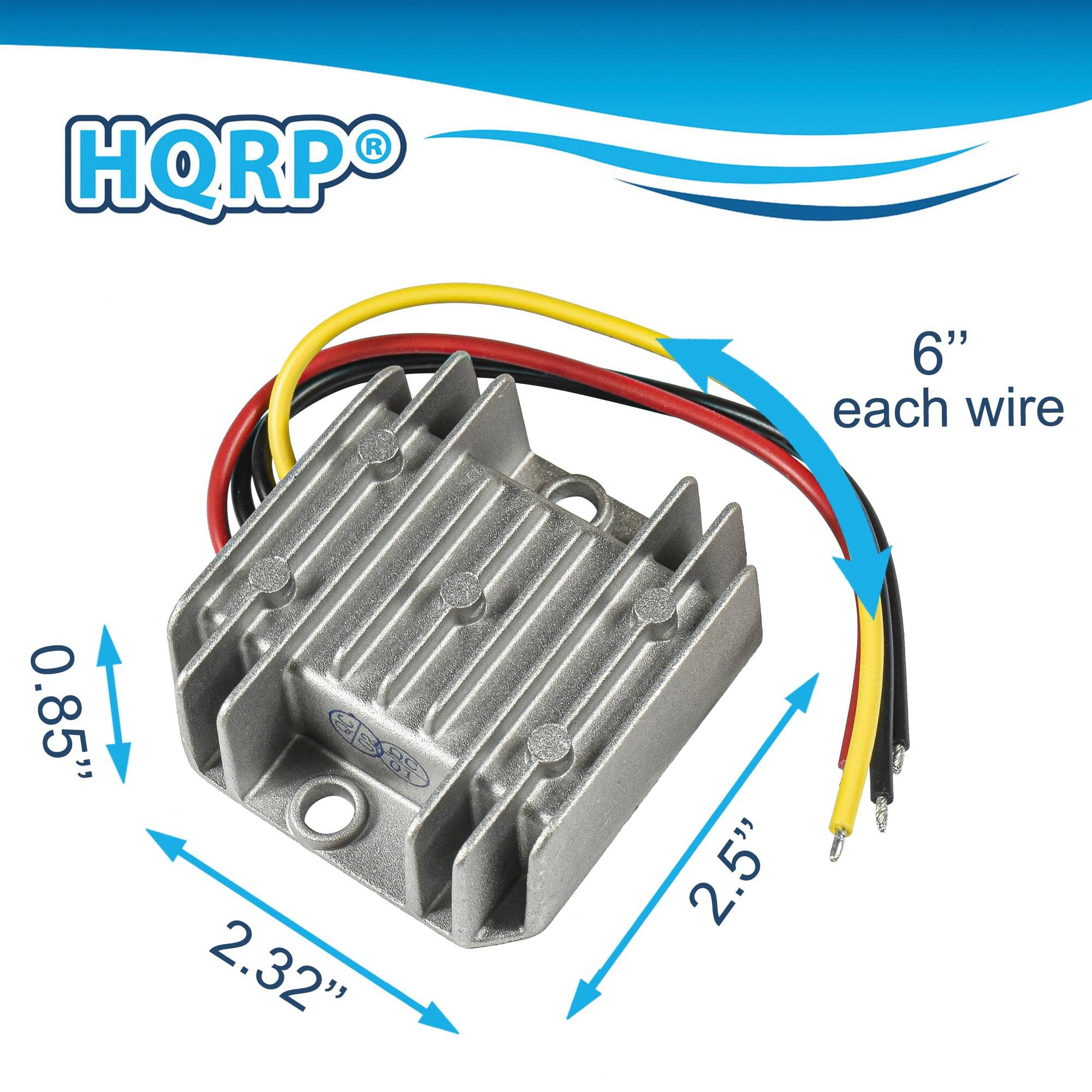 HQRP  
6" each wire  
0.85"  
2.32"  
2.5"