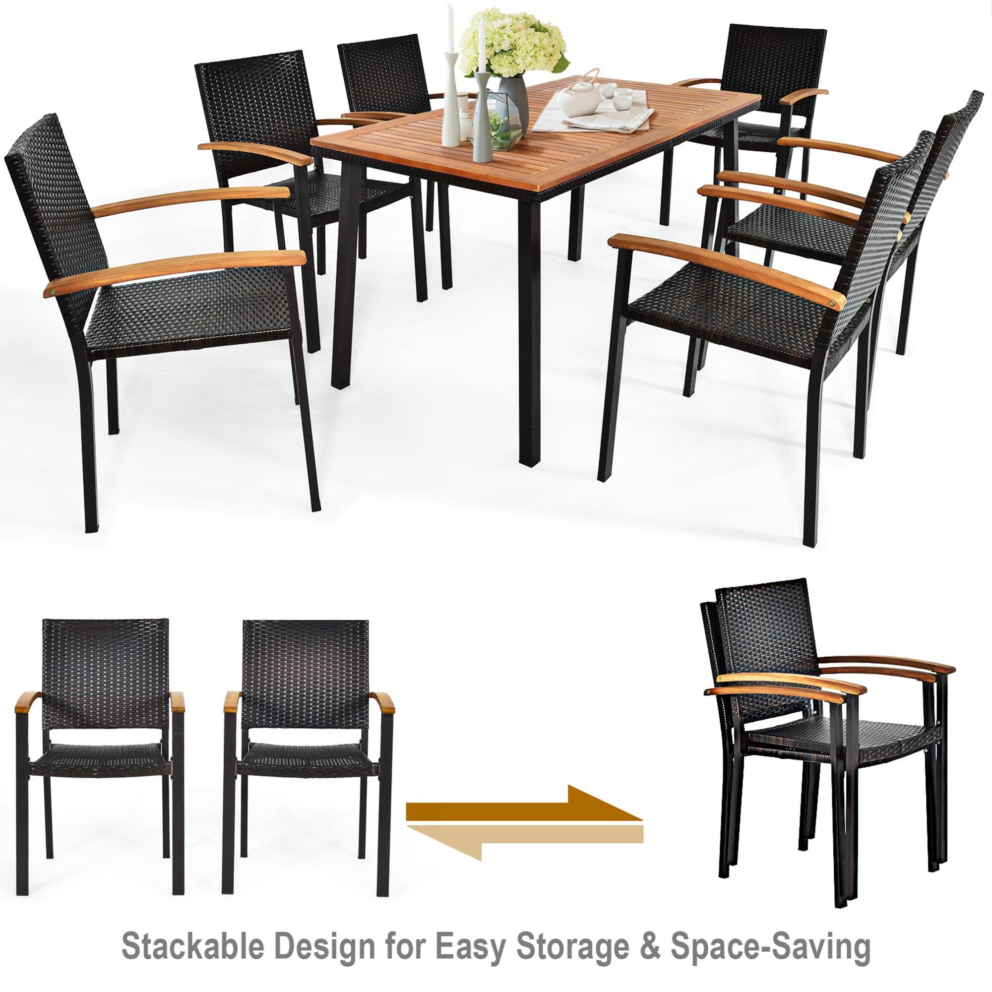 Stackable Design for Easy Storage & Space-Saving