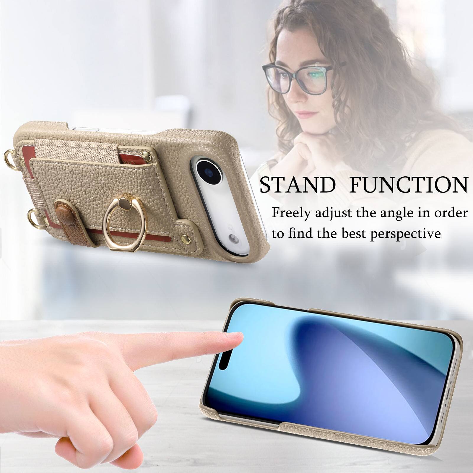 STAND FUNCTION  
Freely adjust the angle in order to find the best perspective
