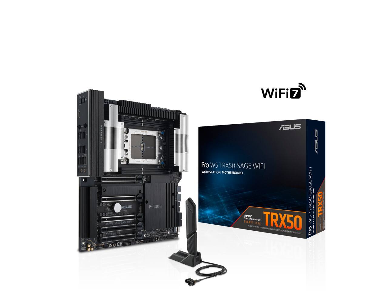WiFi 7 PROS FOR BUILI SUS TRKSO SAGE WF Pro WS 88 Pro SERIES ASUS ASUS Pro WS TRX50-SAGE WIFI WORKSTATION MOTHERBOARD WIFI SAGE TRX50 MOTHERBOARD TRX50 AMD2 THREADRIPPER TRX50 WS SOCKET $TRS WORKSTATION - - - tam E  20 - Pro - - HAD Pro LKYe0 NN