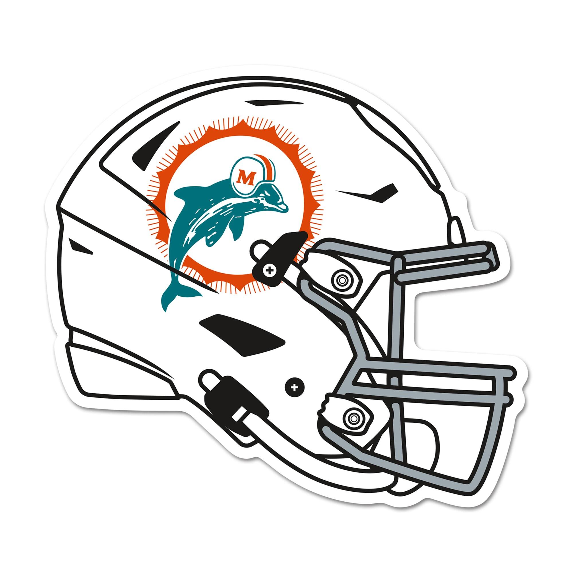 Miami Dolphins 14" Helmet Wood Sign