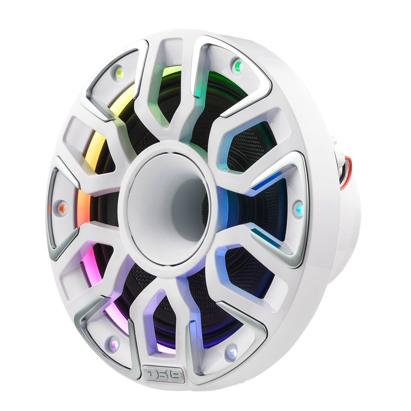 Left. DS18 Audio - 6.5" Hybrid Coaxial Speaker With Kevlar Cone, Compression Driver and Neodymium Magnet | 200W RMS 4-Ohm - White.