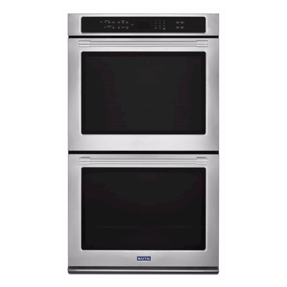 Maytag - Maytag-27" Built-In Fingerprint Resistant Double Electric Convection Wall Oven-Resistant Stainless Steel - Fingerprint Resistant Stainless Steel