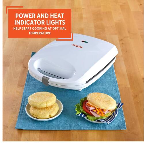 POWER AND HEAT INDICATOR LIGHTS HELP START COOKING AT OPTIMAL TEMPERATURE

Imusa