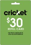 Front Zoom. Cricket Wireless - $30 Refill Card.