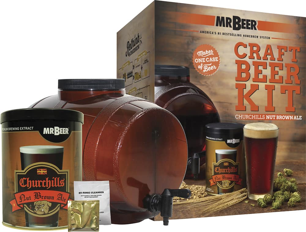 Best Buy: Mr. Beer Churchills Nut Brown Ale Starter Kit Multi 40-20946-00