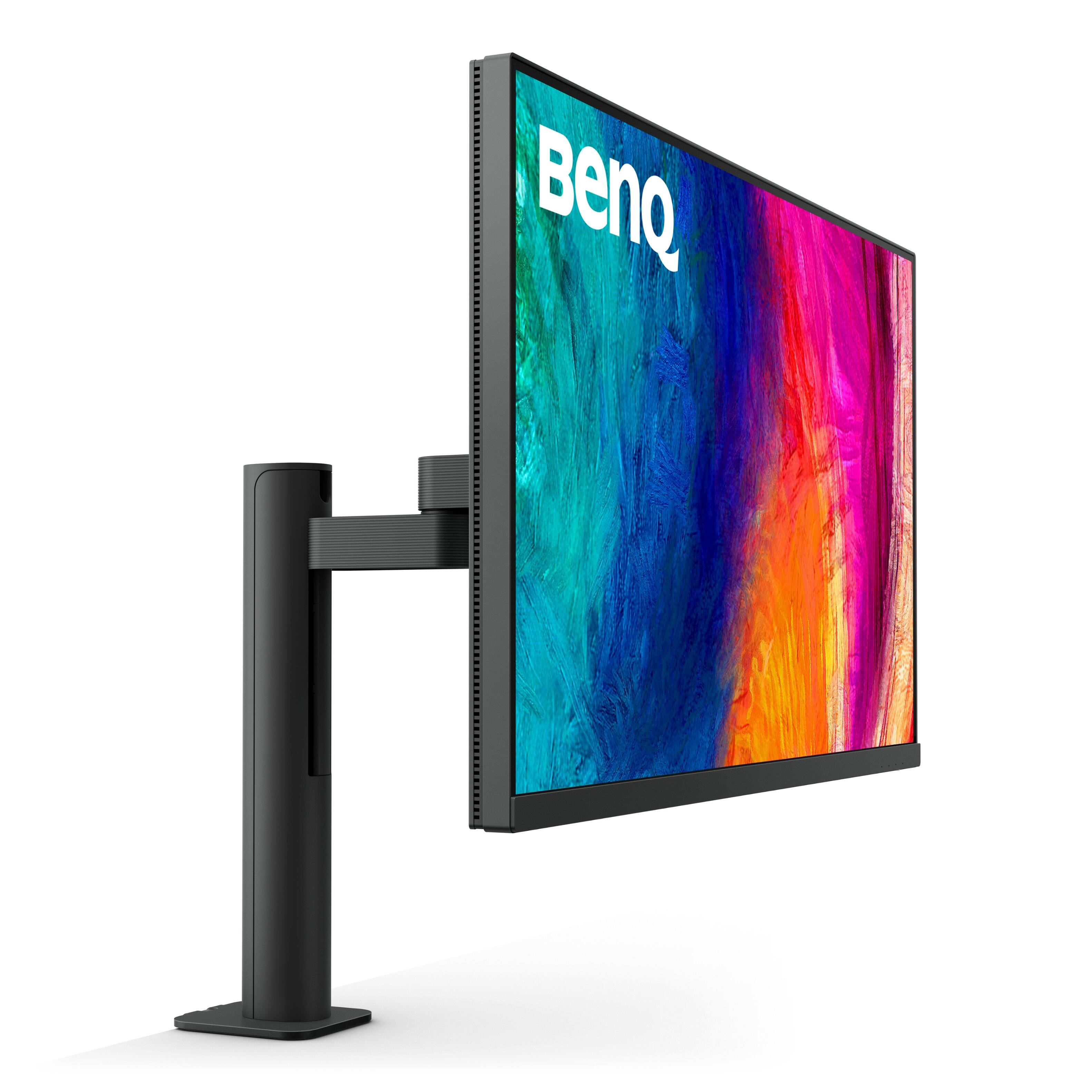Angle. BenQ - AQCOLOR PD3205UA Designer 31.5" IPS LED 4K UHD Monitor with HDR10 and Ergo Stand (HDMI/DP/USB-C 90W/USB Type B) - Gray.
