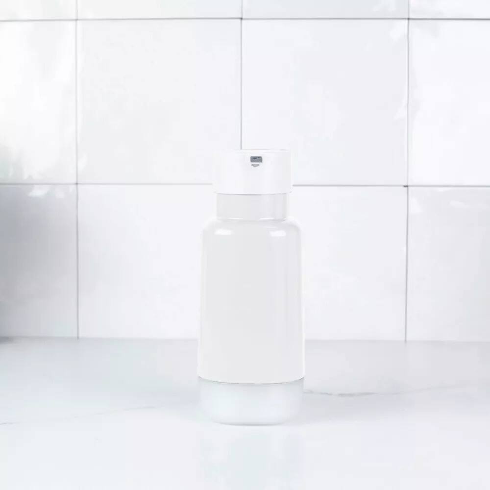 Alt View 4. OU - OU 17oz Dish Soap Dispenser, Kitchen & Bathroom Soap Dispenser, Hand Pump Compatible with Gel Soaps - White - White.